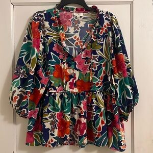 Colorful Floral Top